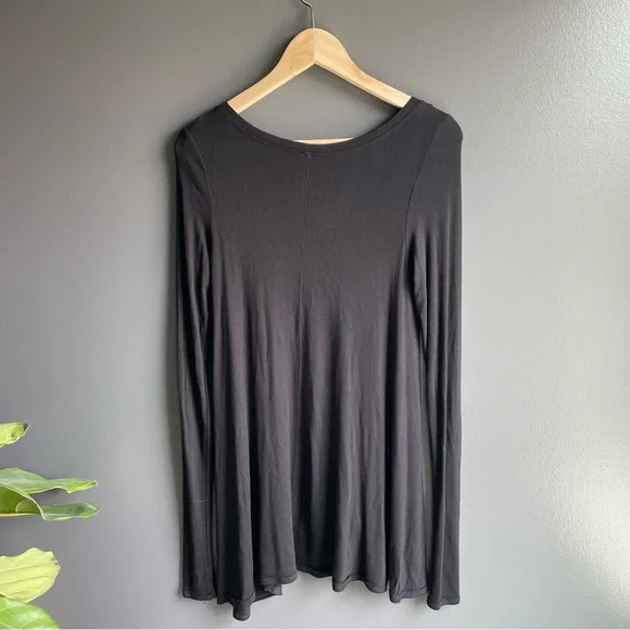 Free People Women Thermal Long Sleeve Shirt Top with Scoop Neck Size Extra Small - Picture 3 of 4